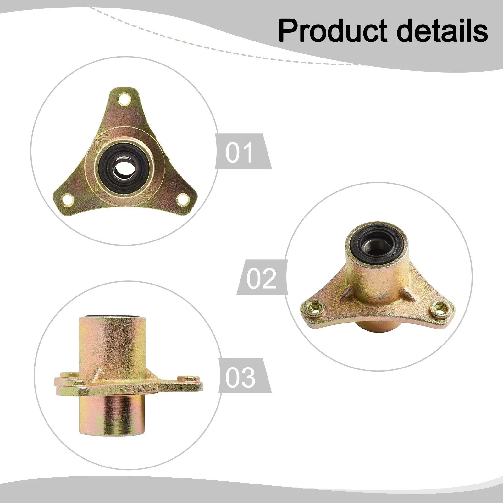 Front Hub Gear for ATV (15mm Inner Hole, Three-Hole Mount)