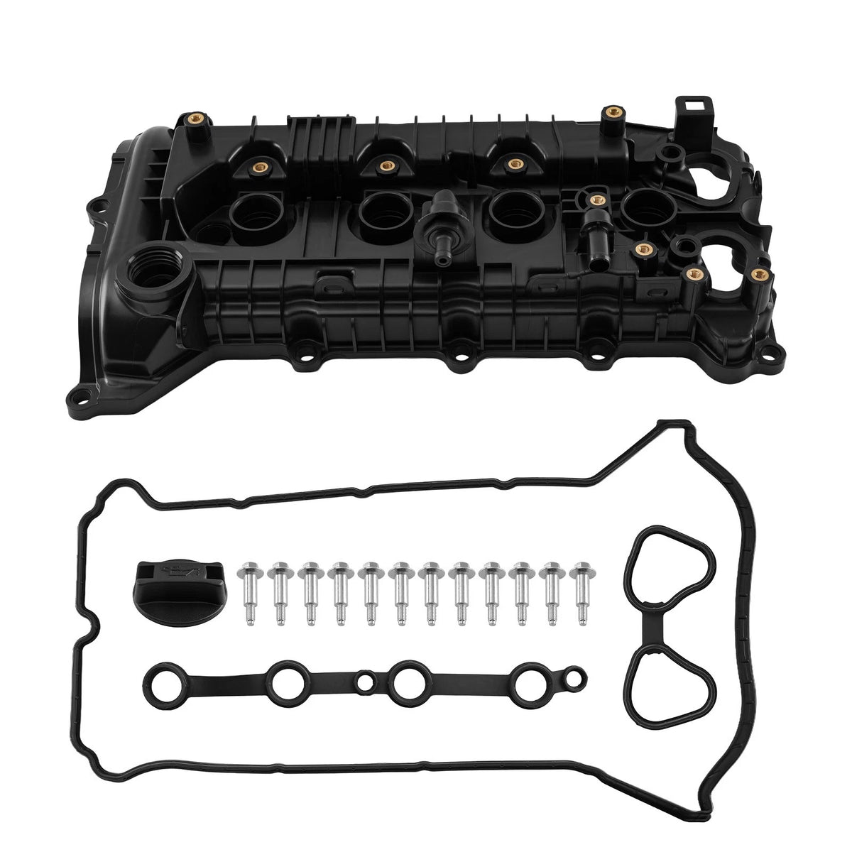 Black Engine Valve Cover for Nissan Kicks/Versa 1.6L (2017–2023) 132645RB2A