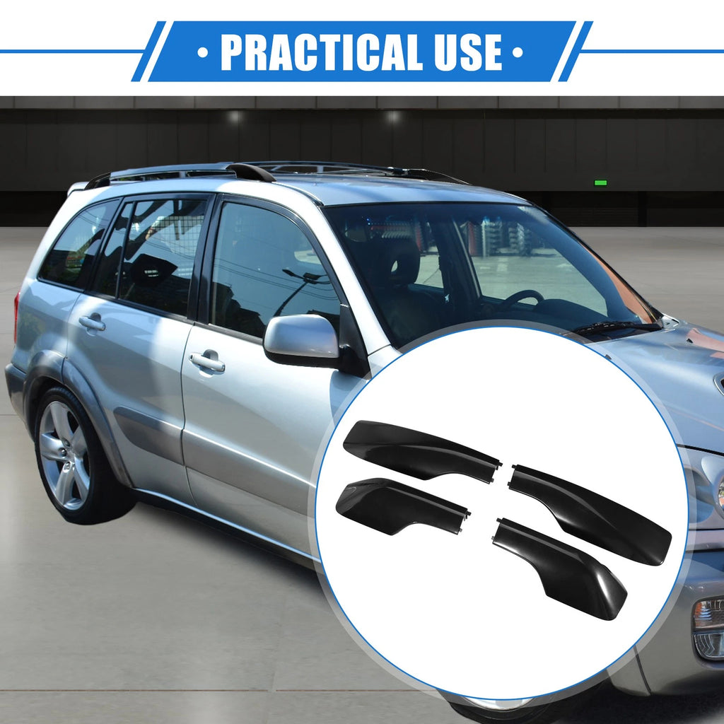 4Pcs Roof Rack Side Rail End Cover Shell Replacement for Toyota RAV4 (2001–2005)