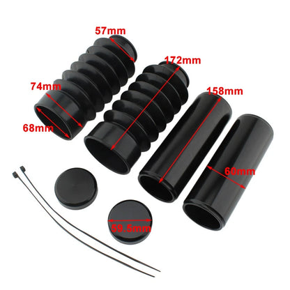 Front Fork Cover Tube Cap Kit Protector For Harley-Davidson Street Bob 2018-2024