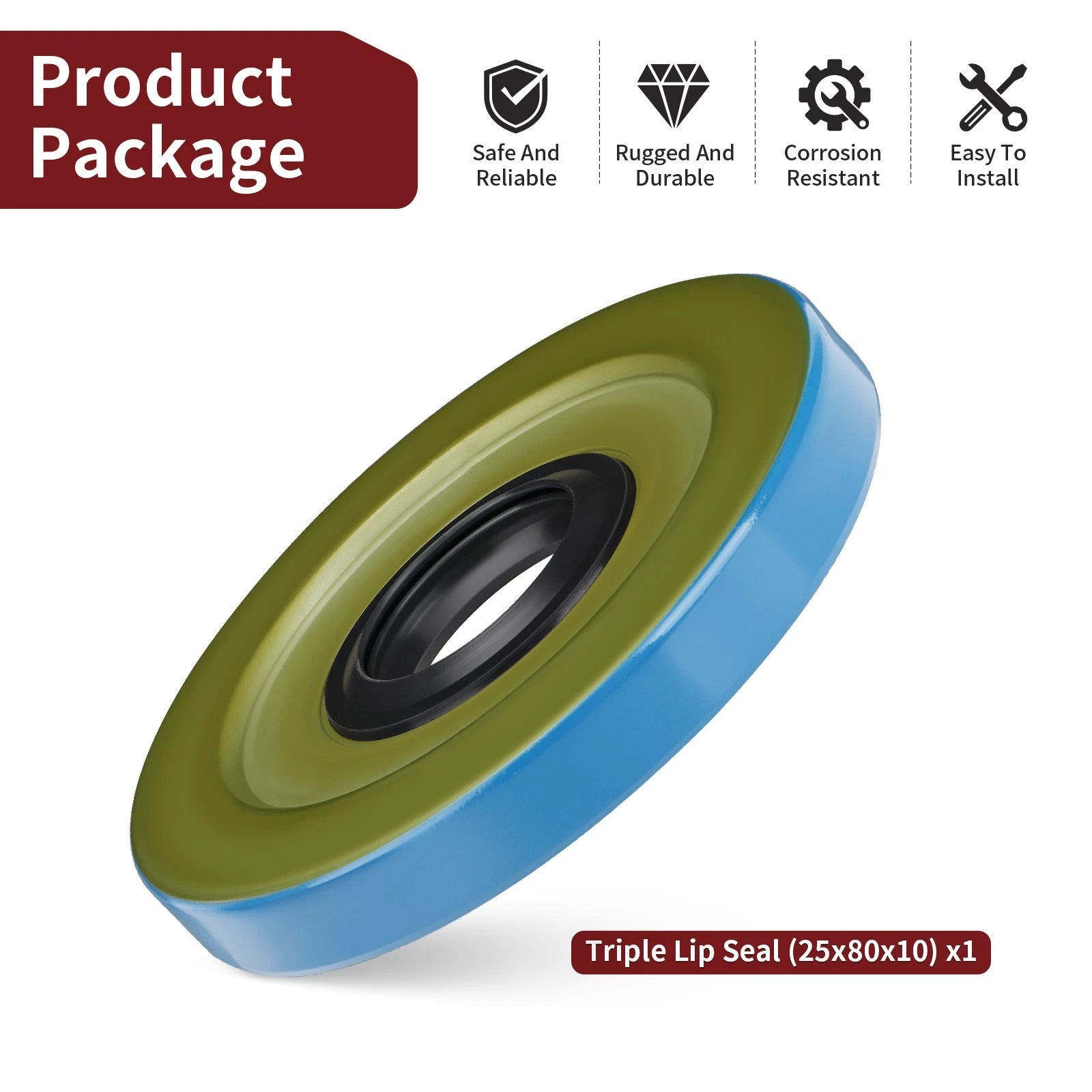 Triple Lip Seal 25x80x10 for Polaris Ranger 400 500 570 800 900 1000