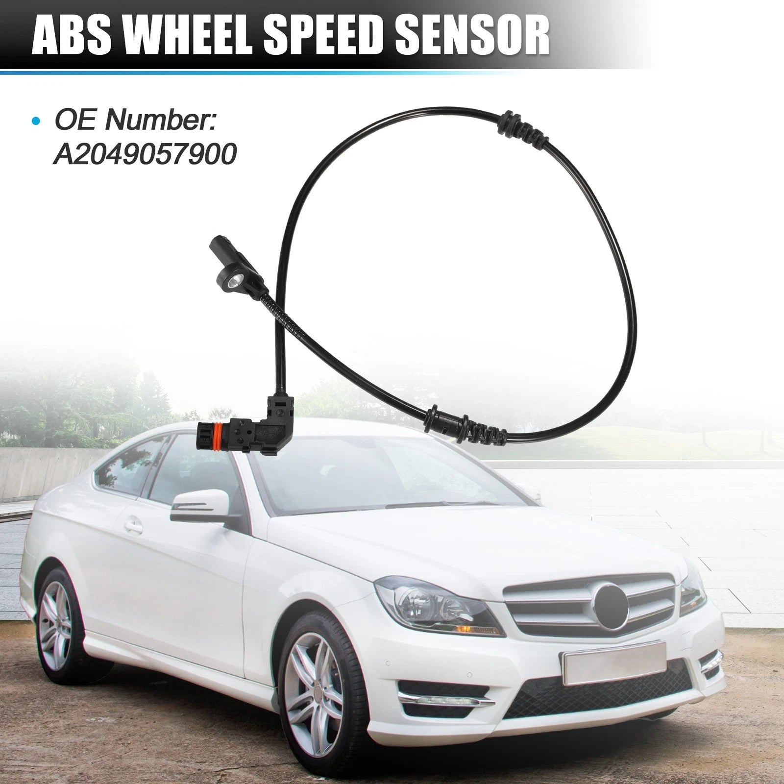 ABS Wheel Speed Sensor Front Left Right for Mercedes-Benz C250 C300 C350 (2008–2018)