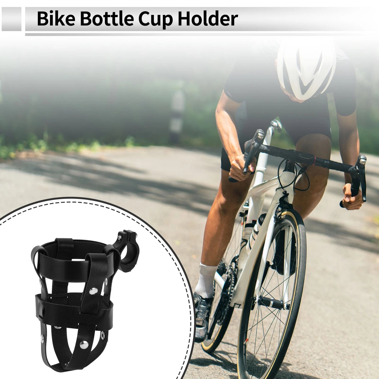 Universal Motorcycle Bicycle Cup Holder for Black Water Bottle (Universal)