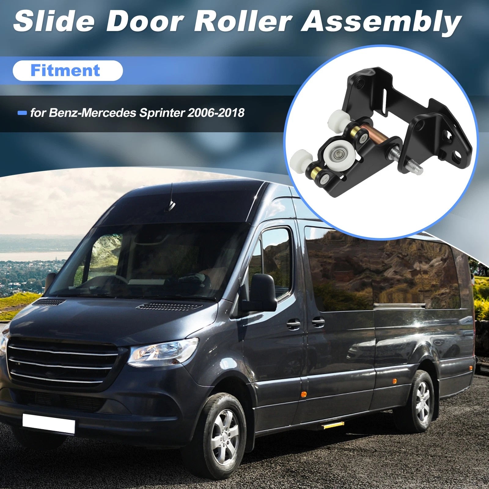 2E1843335 Sliding Door Roller Guide Left for Mercedes-Benz Sprinter (2006–2018)