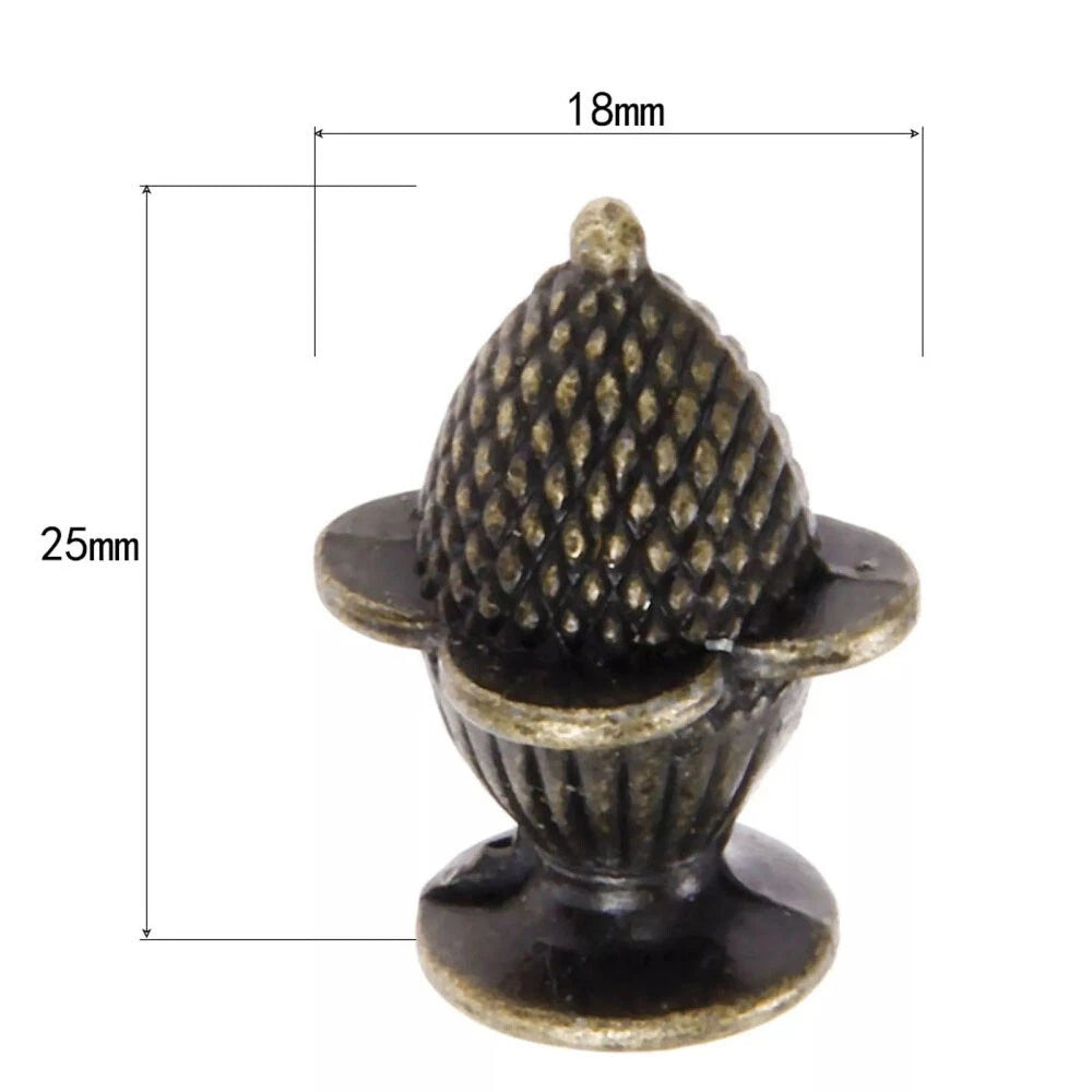 Set of 4 Antique Strawberry Shape Drawer Knobs for Jewelry Box