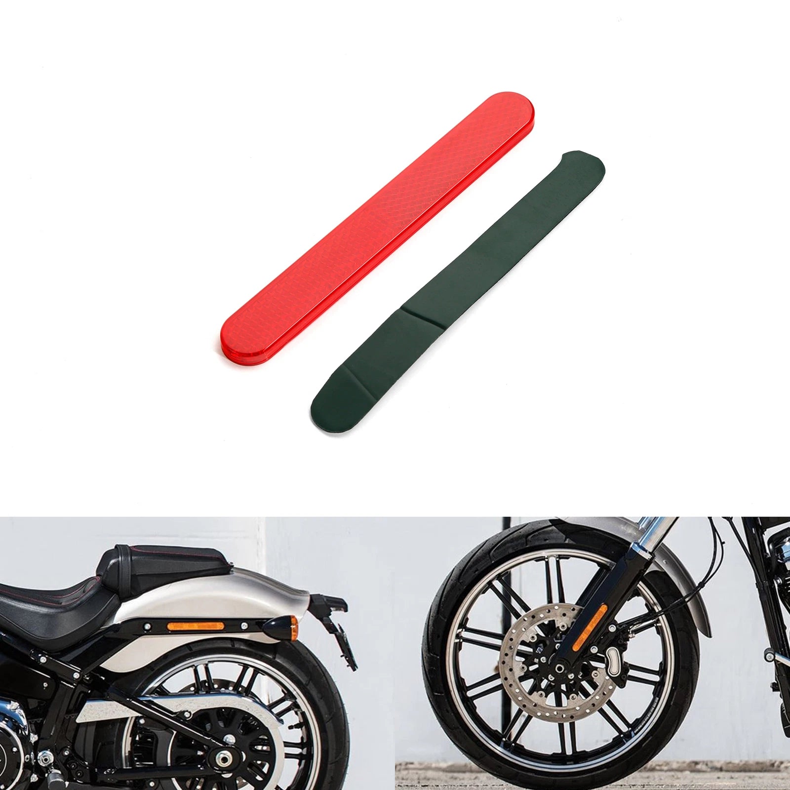 License Plate Bracket Red Reflectors for Harley Softail Fat Boy (2018–2023)