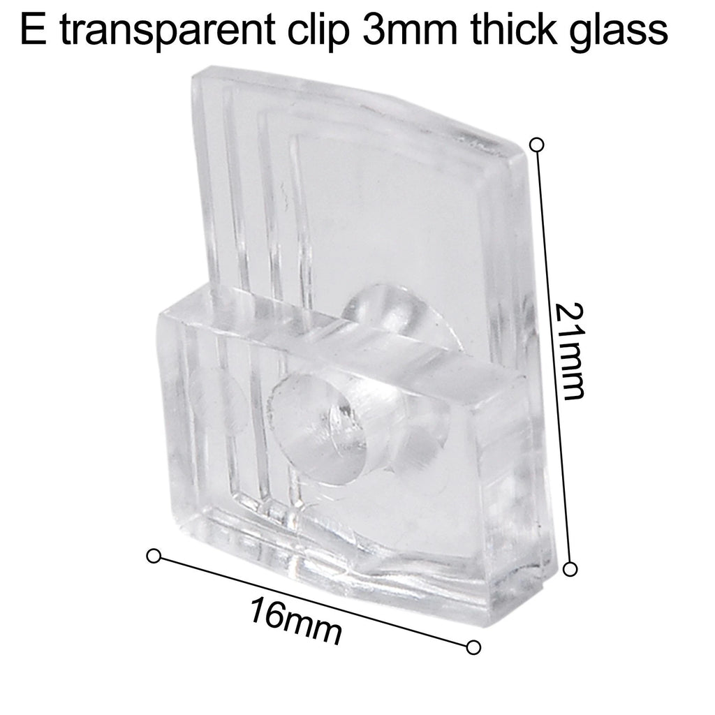 Set of 20 Clear Mirror Mounting Clips for Universal Use