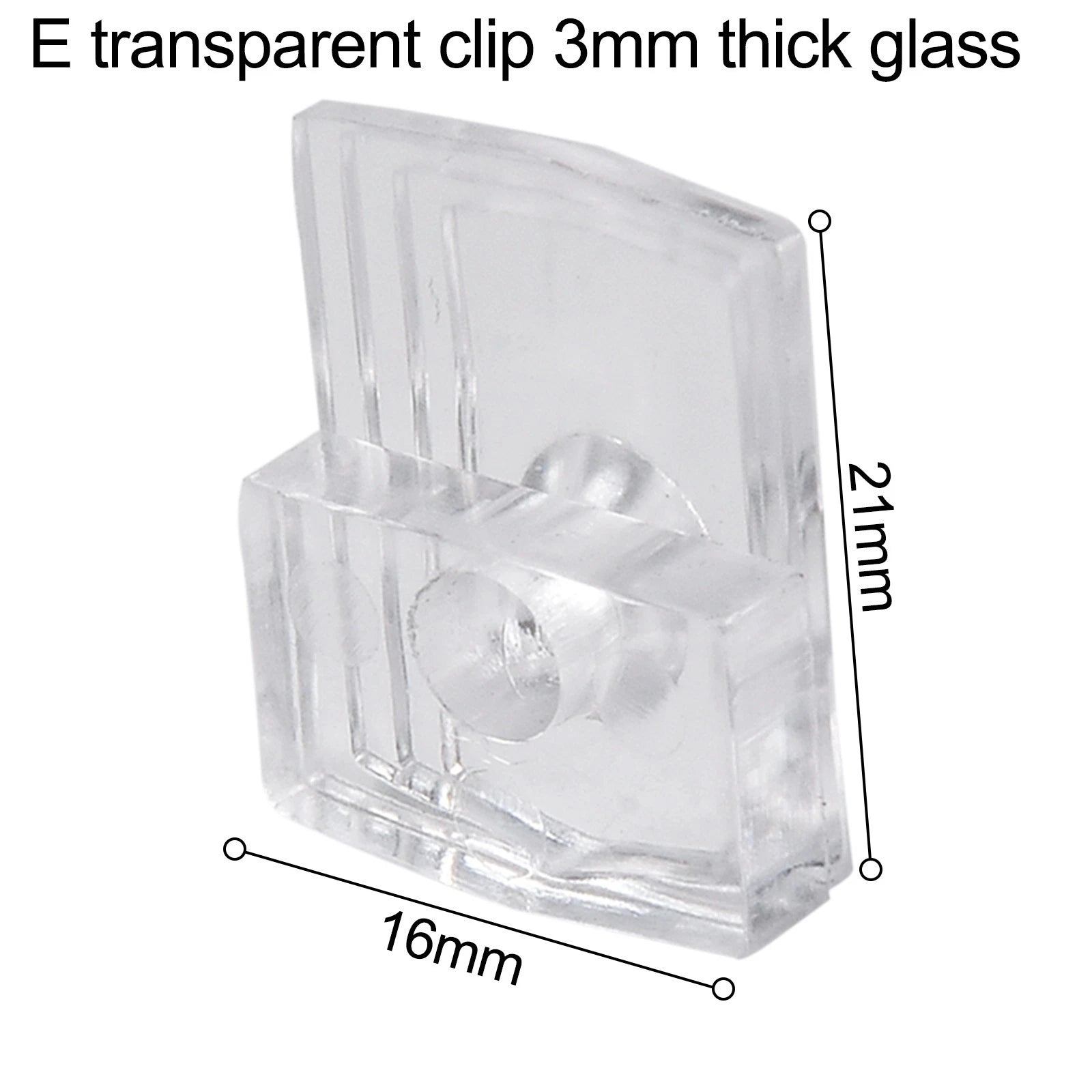 Set of 20 Clear Mirror Mounting Clips for Universal Use