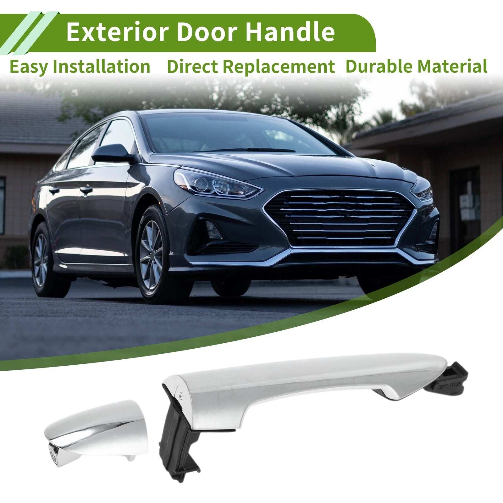 Exterior Door Handle Replacement Rear Left for Hyundai Kia Picanto (2011–2016)