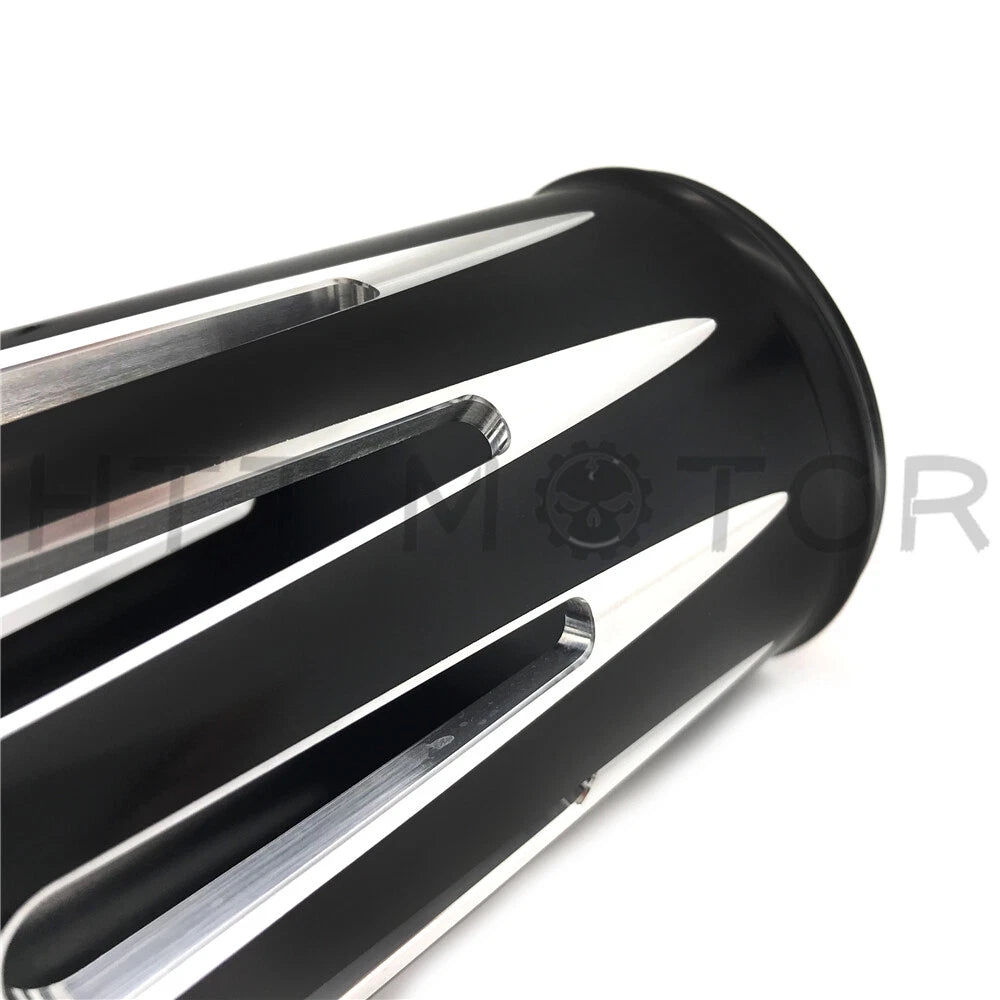 2X Black Fork Boot Set for Harley Street Glide (2014–2023)
