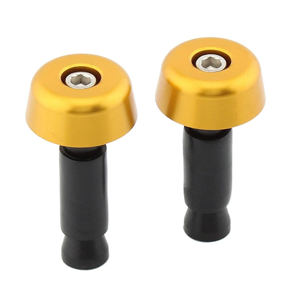 Handlebar Grips & End Caps for Universal Motorcycle (0.5in/12.7MM) Gold