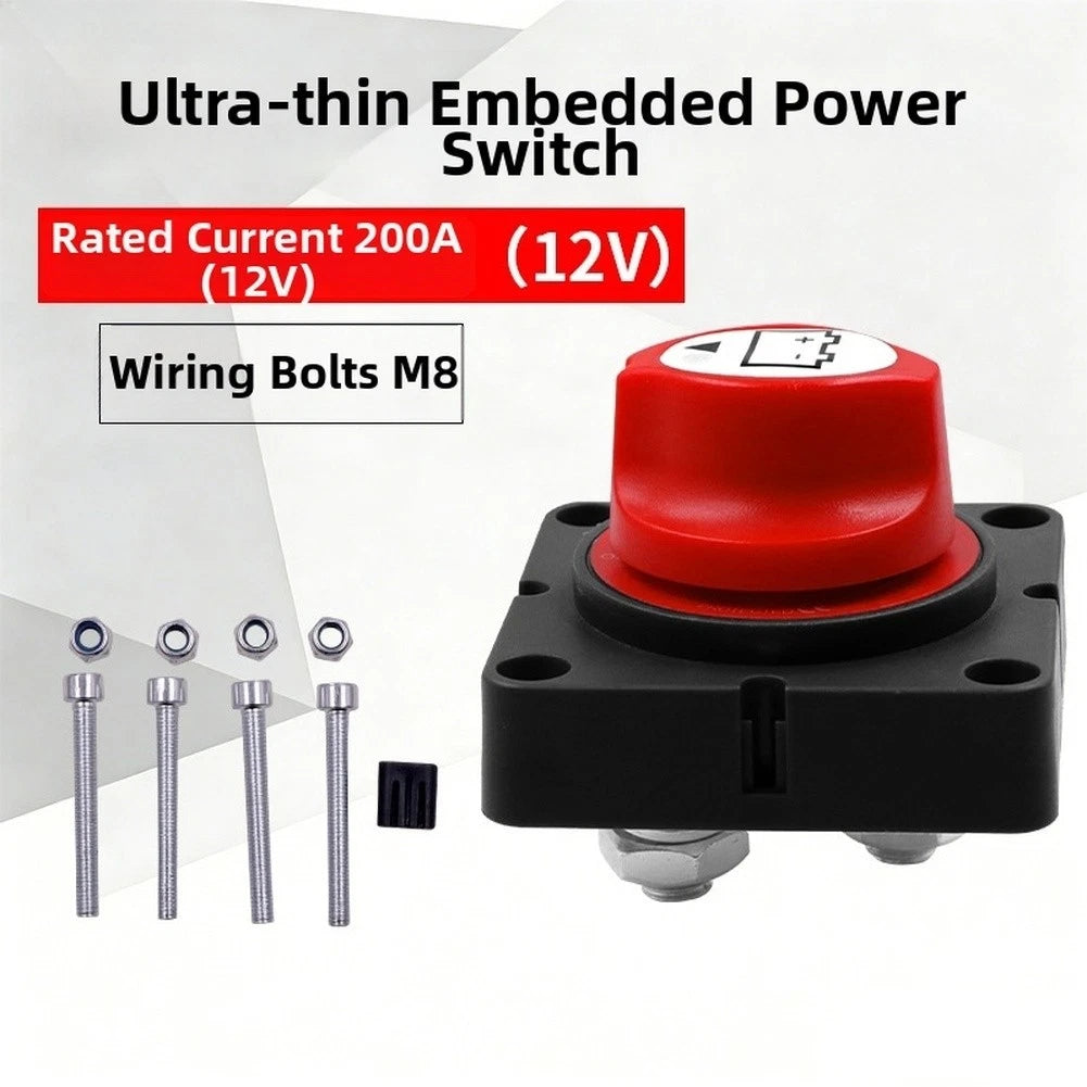 200A 12V Battery Disconnect Switch for Marine RV Boat