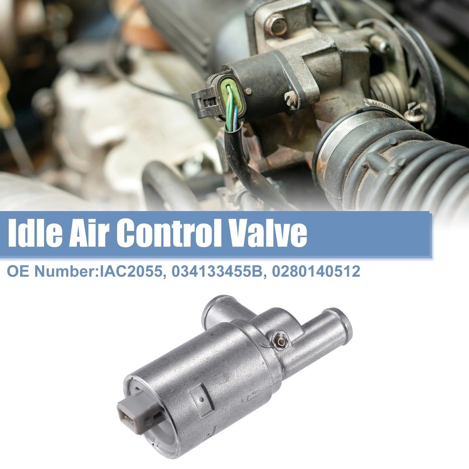 Idle Air Control Valve Replacement for Audi 100 (1991–1994) Silver Tone