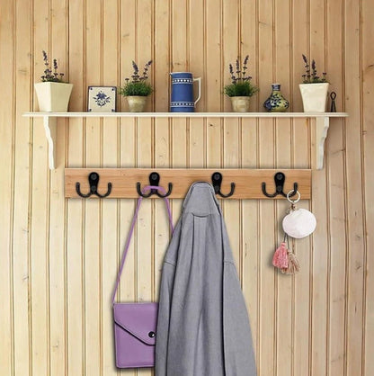 Double Prong Wall Hook for Multiple Item Hanging