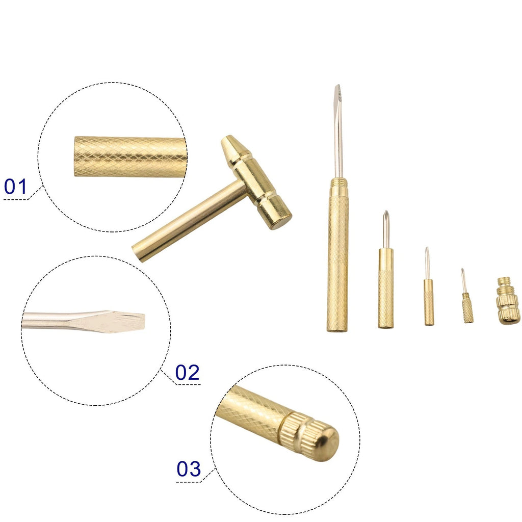 Small Craft Hammer with Detachable Screwdriver Tool for Repairs