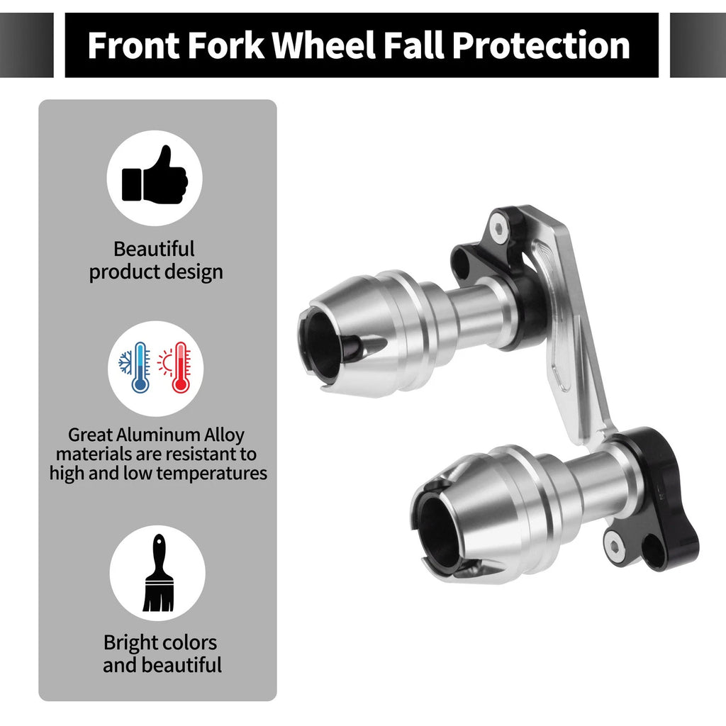 Frame Slider Anti-Crash Protector for Motorcycles 175mm Silver Tone