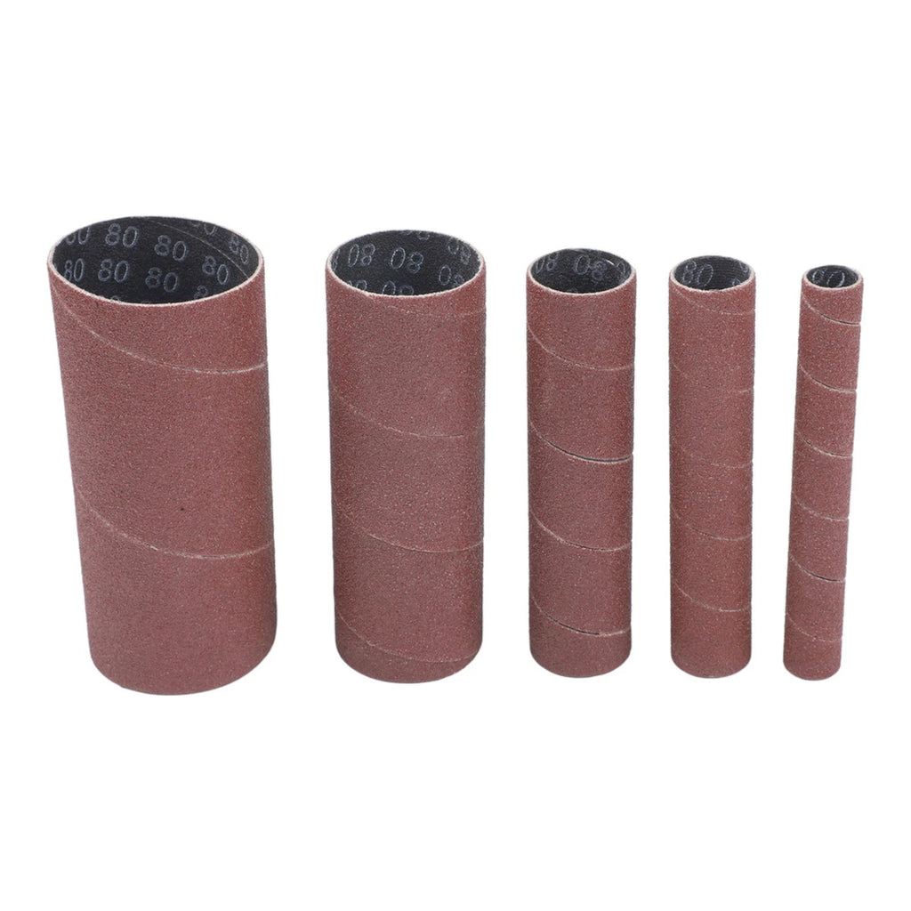 5 Pack Sanding Drum Sleeves Assorted Grit 80/150/240 for Polishing