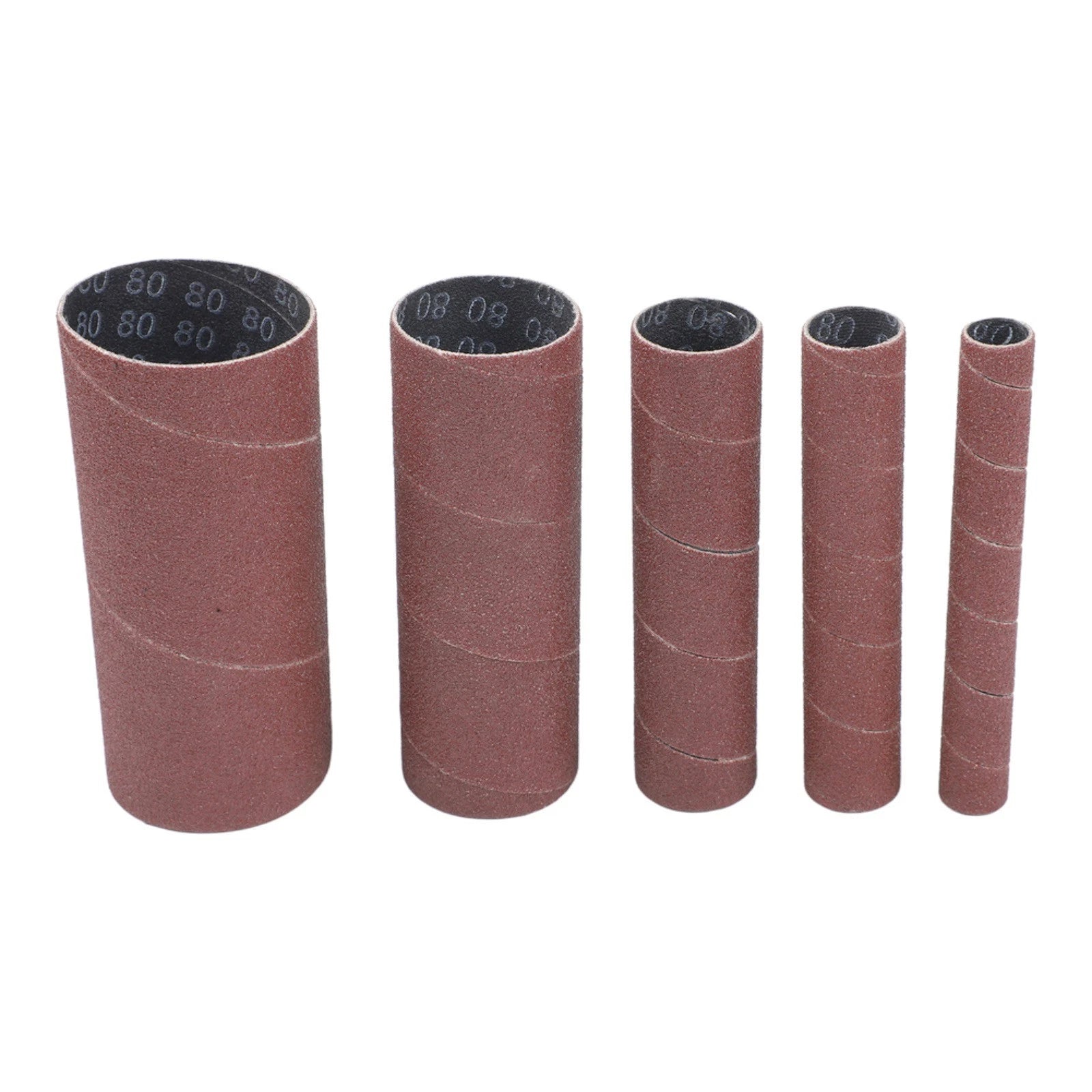5 Pack Sanding Drum Sleeves Assorted Grit 80/150/240 for Polishing