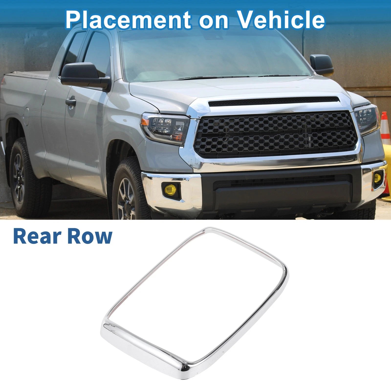Rear Row Headlight Trim Bezel Replacement for Toyota Tundra (2014–2021)