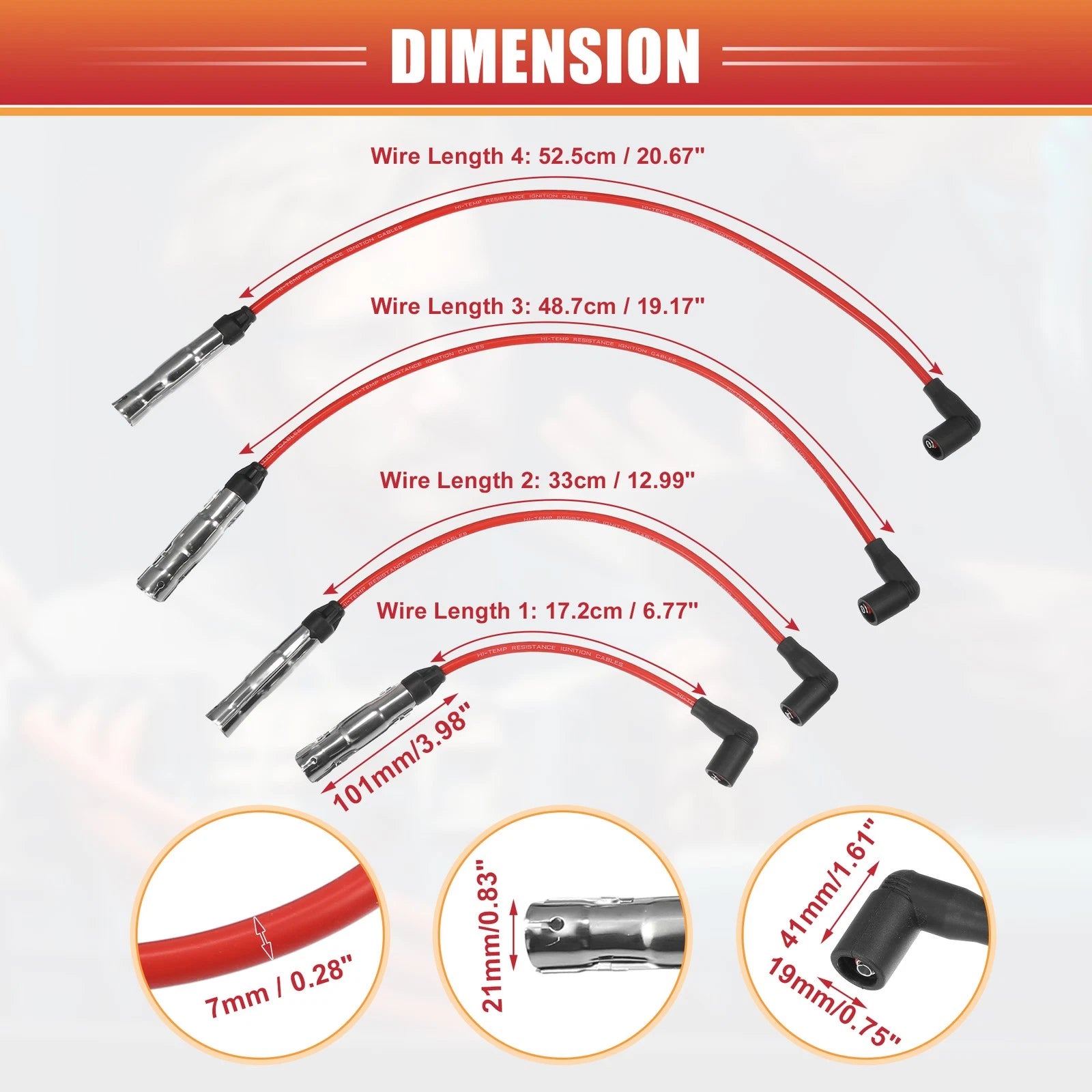 Spark Plug Wire and Ignition Coil Cable Set for Volkswagen Beetle (2010–2019)