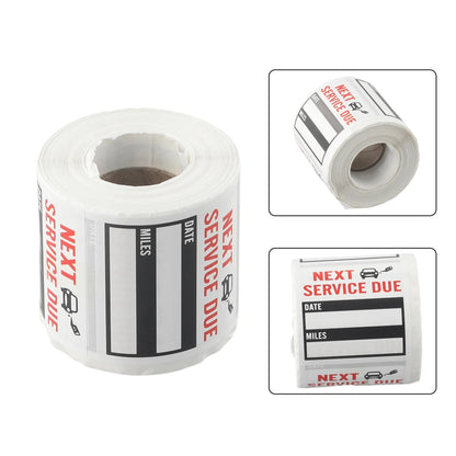 1 Roll Oil Change Service Reminder Stickers for Automotive Use
