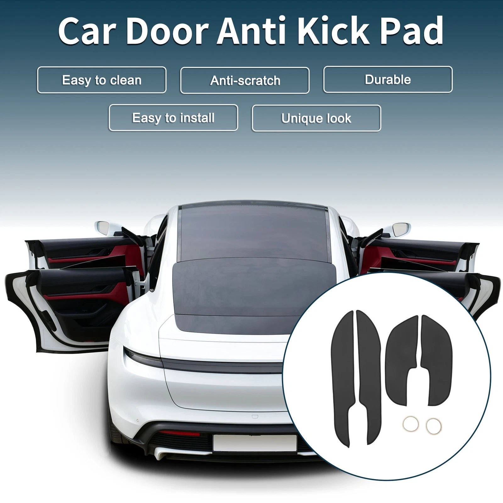 Car Door Anti Kick Pad Protector Set for Mitsubishi Outlander (2013–2020)