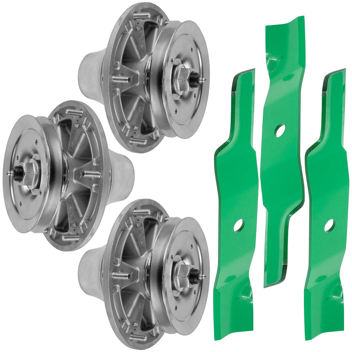 Deck Spindle and Blade Replacement for John Deere F620 F680 F687 ZTrak (48 54 60) (2020–2020)