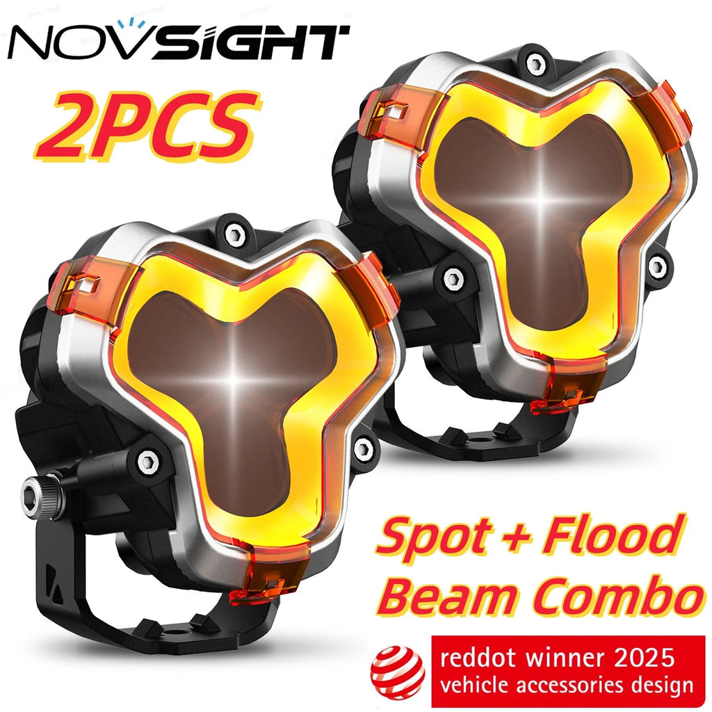 3" LED Work Pod Lights for Jeep SUV Pickup (Amber/White)