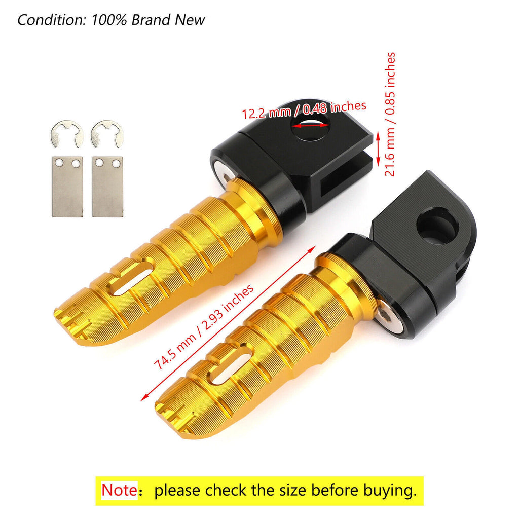 Front Footrests Foot Pegs for Kawasaki Z300 Z400 Z650 Z800 Z900 Ninja 650