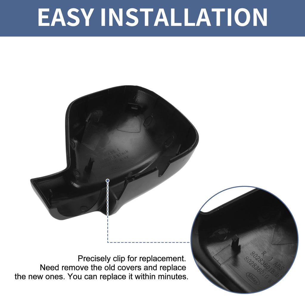 Mirror Cover Cap for Citroen Dispatch/Jumpy (2016–2024) - Black