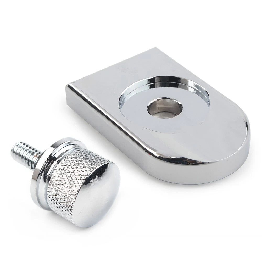 Chrome Rear Fender Seat Bolt Screw Nut Tab Cover for Harley Touring (1996–Up)