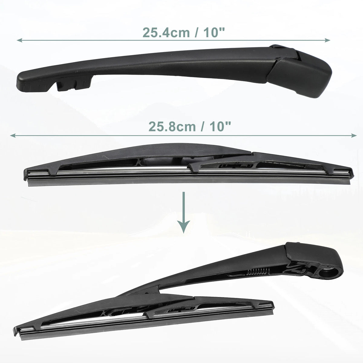 Set of 2 Rear Windshield Wiper Blade Arms for Honda Vezel (2015–2017)