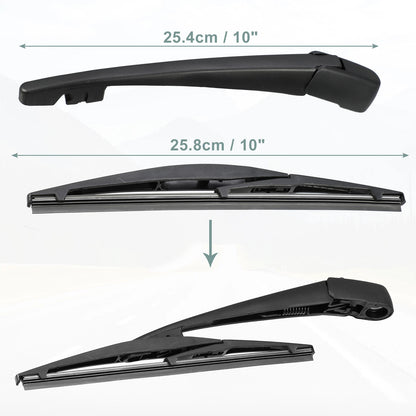 Set of 2 Rear Windshield Wiper Blade Arms for Honda Vezel (2015–2017)
