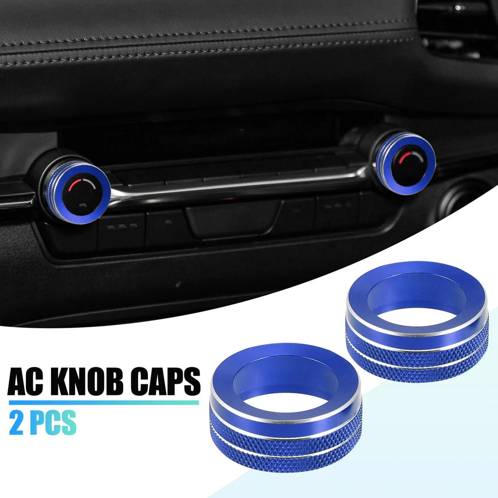 2PC AC Knob Caps Air Conditioner Button Decals for Mazda CX-30 (2020–2024)