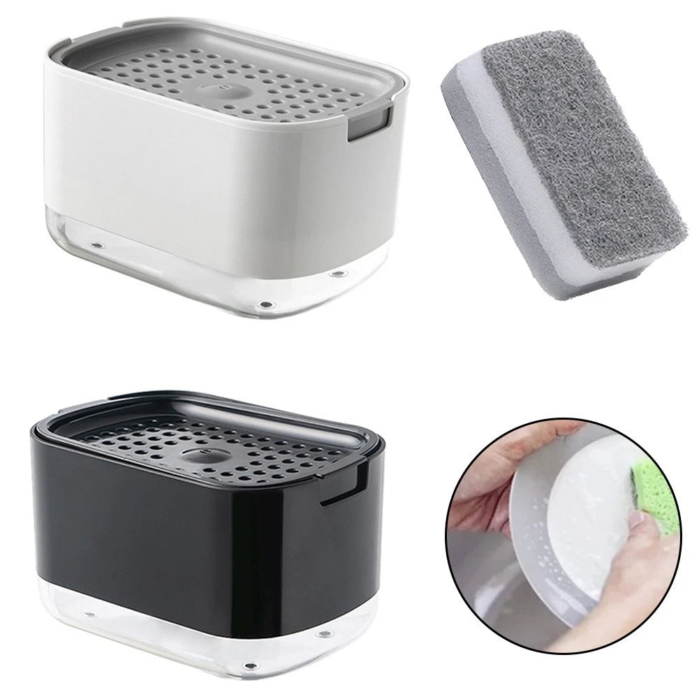 Efficient Dish Soap Dispenser with Sponge Tray