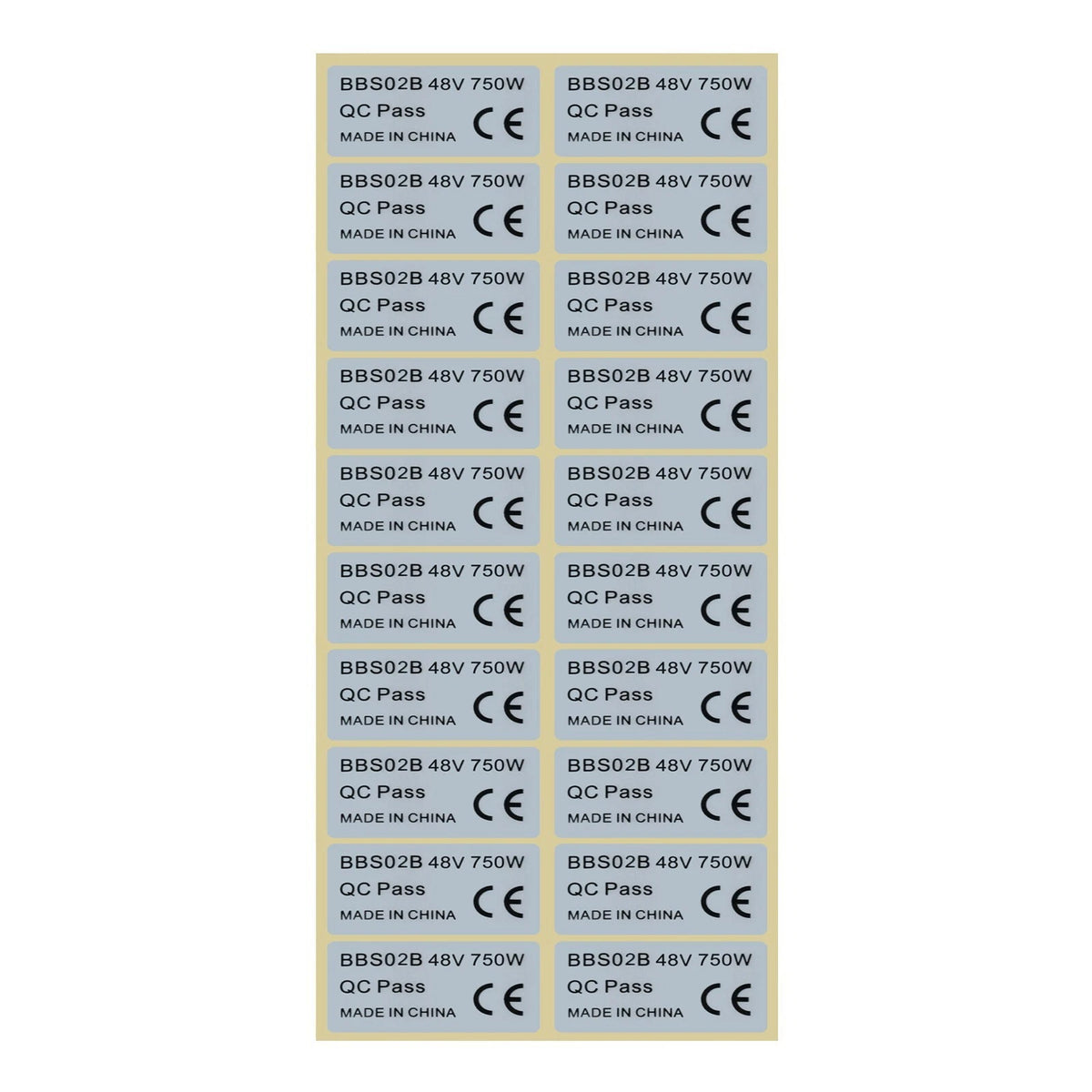 20 Pcs Sticker Set for Bafang Electric Bicycle (Ebike)