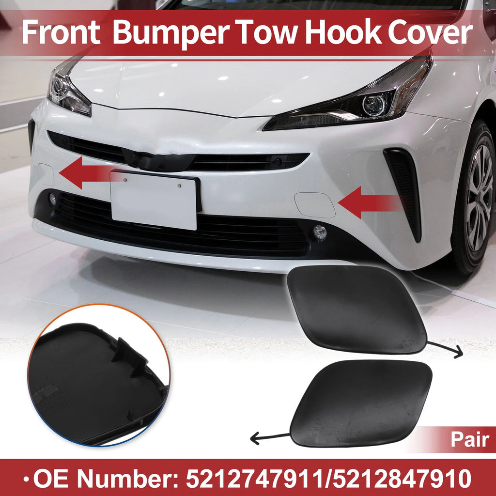 Front Tow Hook Cover Cap Replacement for Toyota Prius (2019–2022) Pair