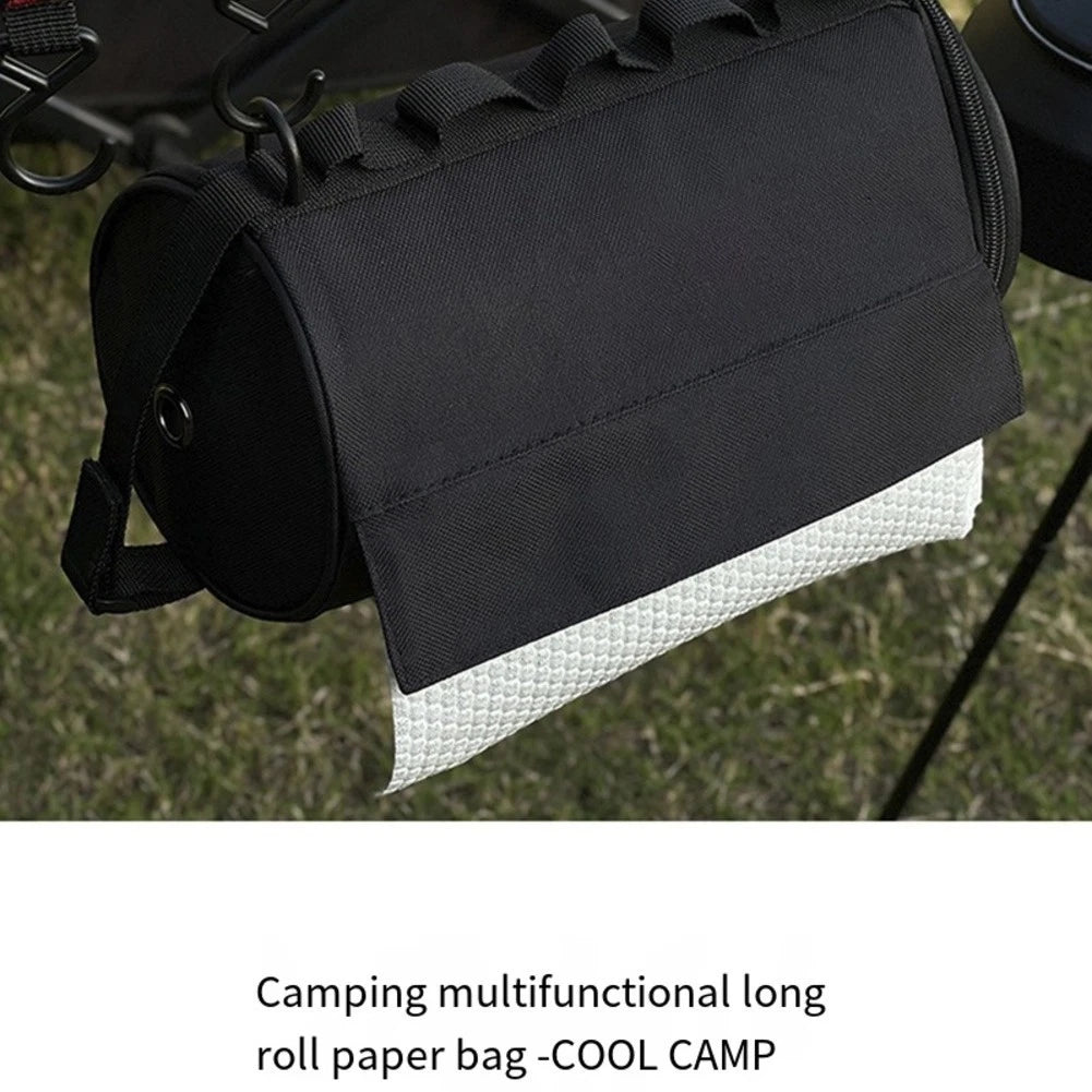 Portable Camping Paper Roll Holder Bag for Easy Access and Organization