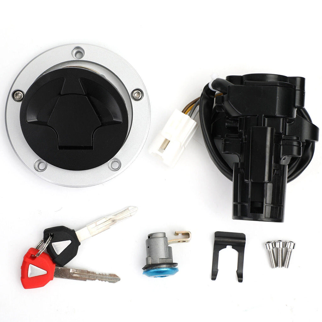 Ignition Switch Fuel Gas Cap Lock Set Key for Kawasaki ZX6R ZX10R (2011–2019) T9