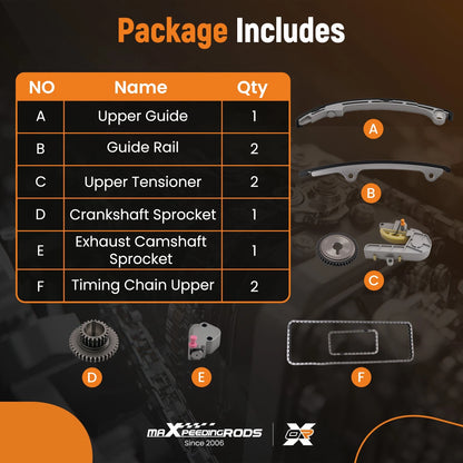 Full Engine Timing Kit for Nissan Altima 2.5L DOHC (2002–2006) 76133