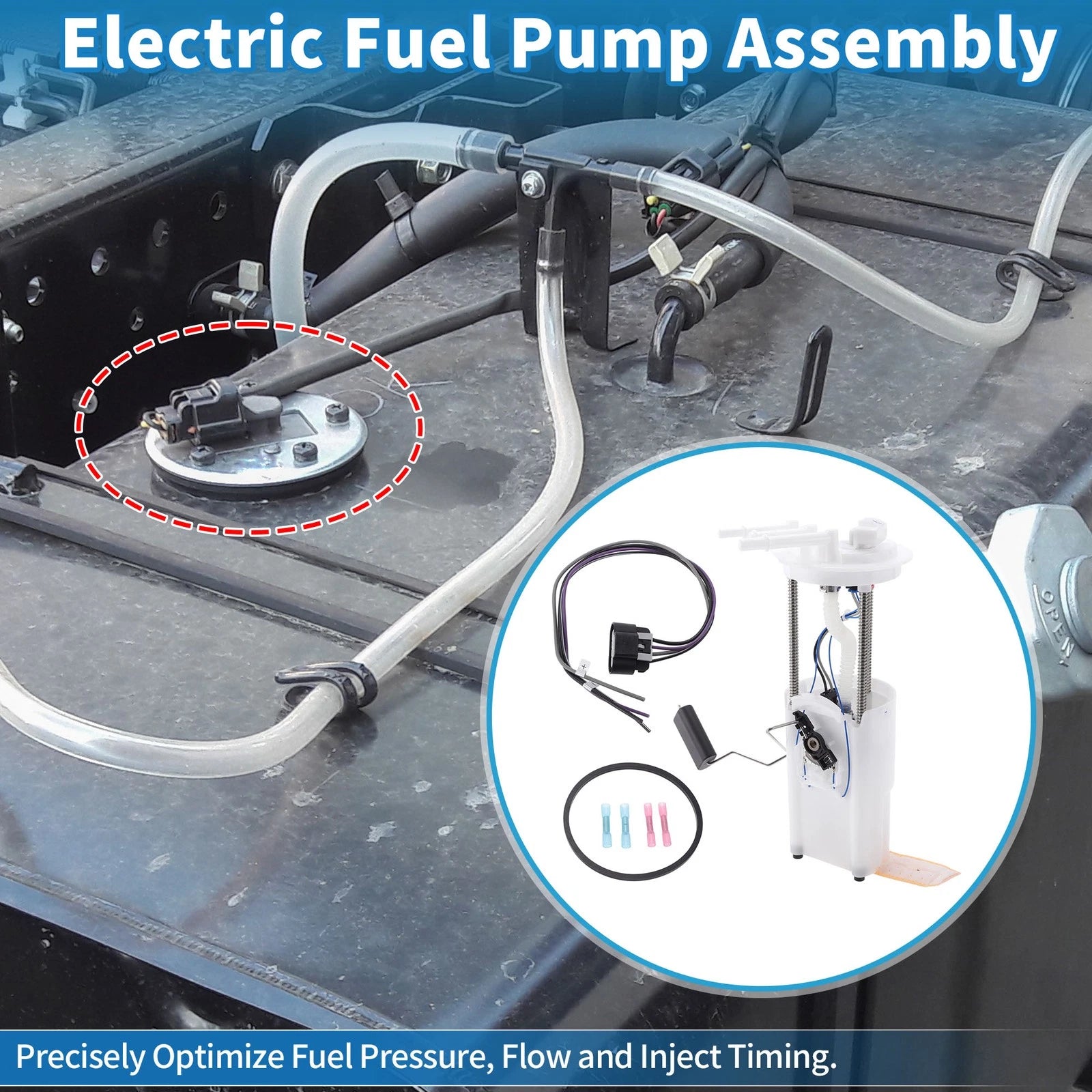 Electric Fuel Pump Assembly Replacement for Chevy Tahoe GMC Yukon (1996–1997)