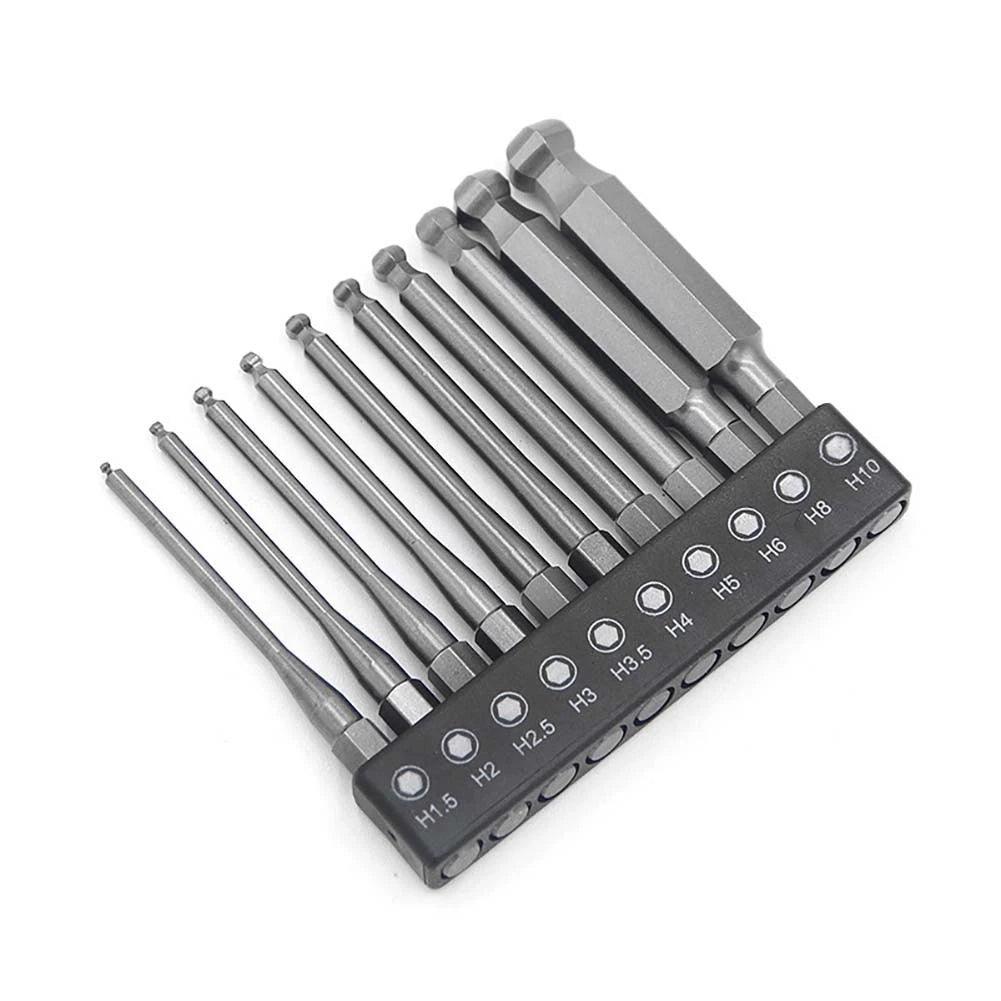 75mm Magnetic Hex Screwdriver Bits Set for Standard 6.35mm Drill Shank