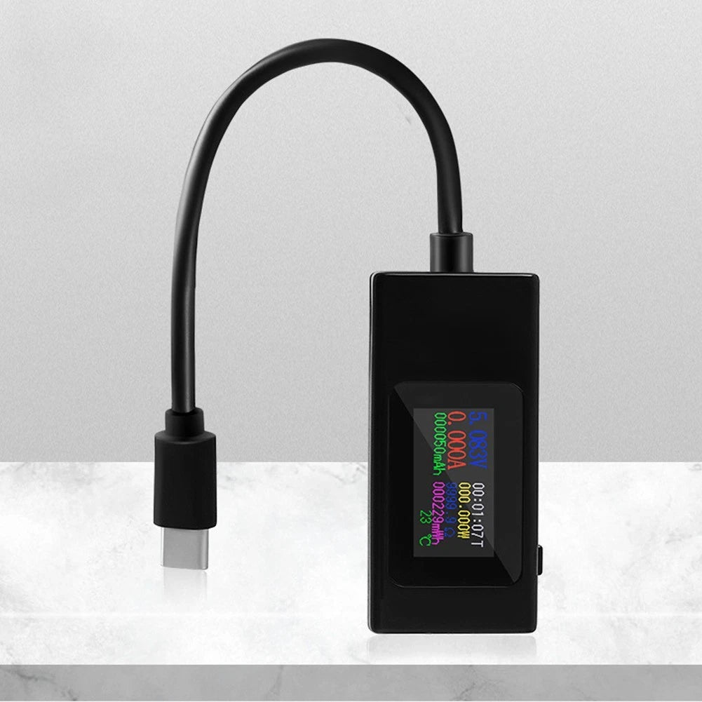 USB C Current Power Meter with HD Display for Quick Checks