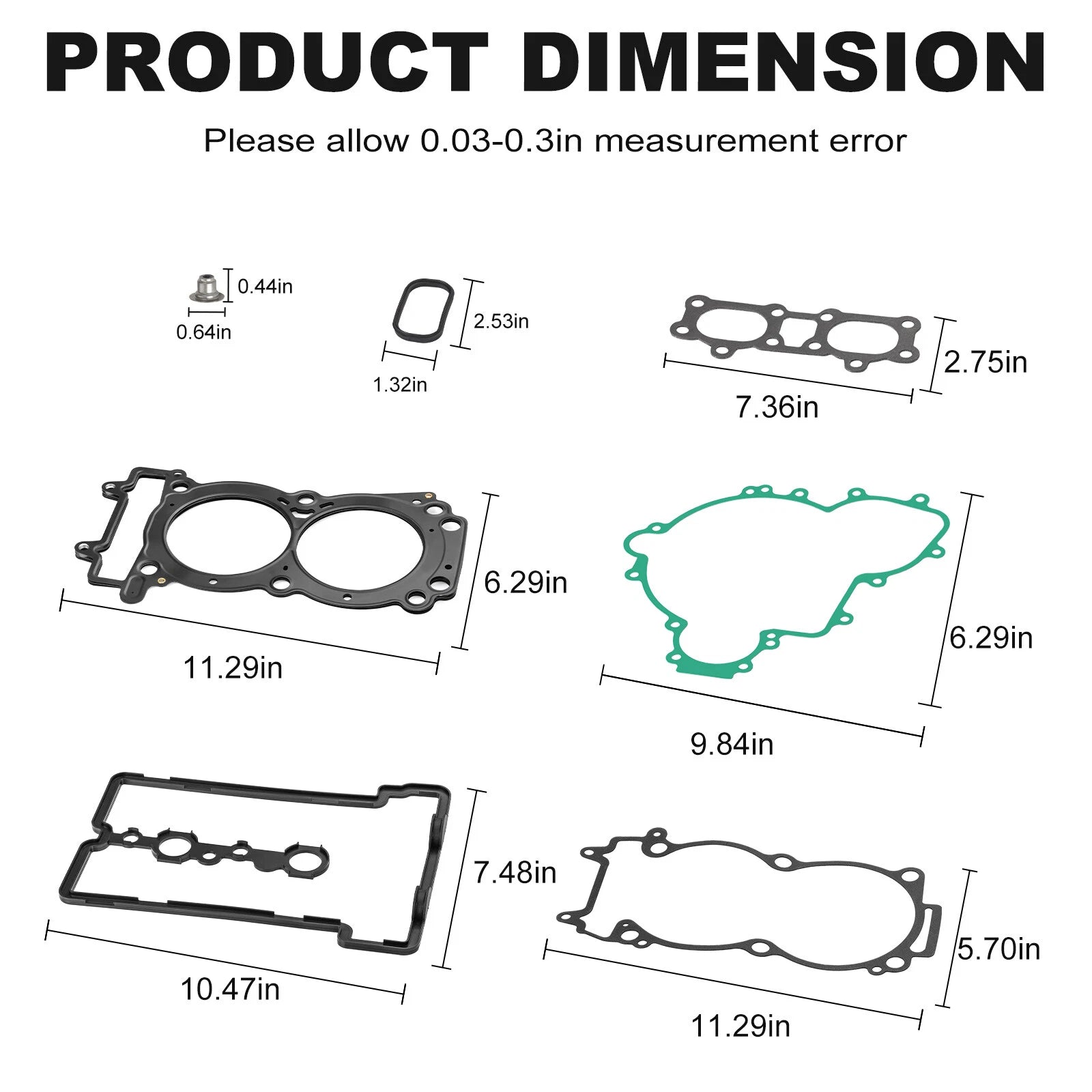 Complete Engine Gasket Rebuild Kit w/ Seal for Polaris RZR Turbo XP 4 S (2017–2021)