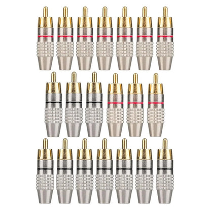 RCA Male Plug Solderless Audio Adapter for Speaker (Universal Fit)
