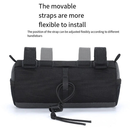 Cylindrical Front Bike Bag with Reflective Material for Night Visibility