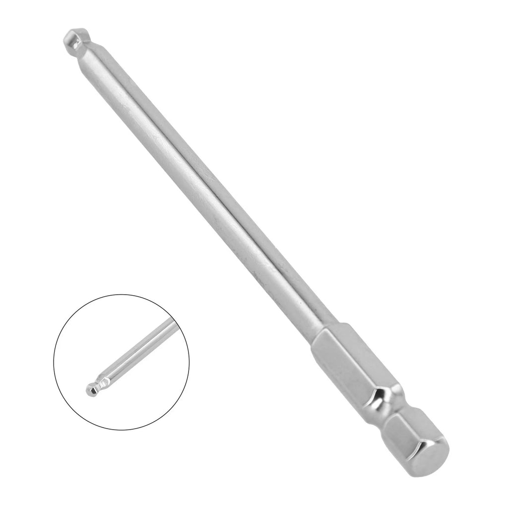 1pc Ball End Hex Screwdriver Bit for Metric Hex (100mm)