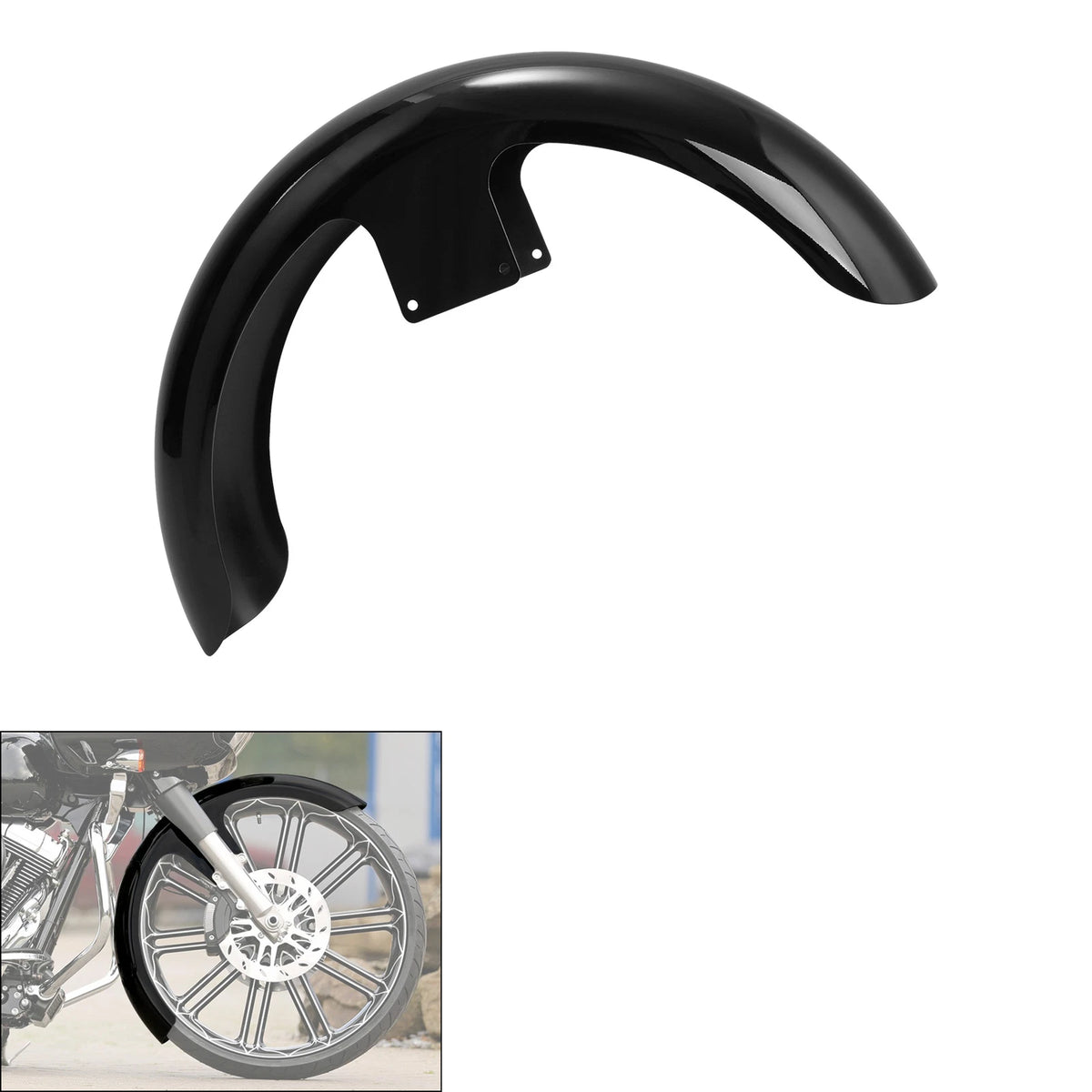 21" Front Fender for Harley Street Glide (2014–2024) - Vivid Black
