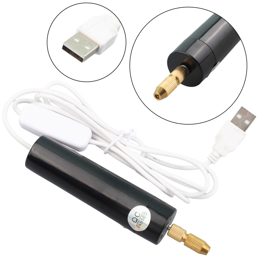 Electric Miniature Drill for Engraving and Woodworking (USB Cable)