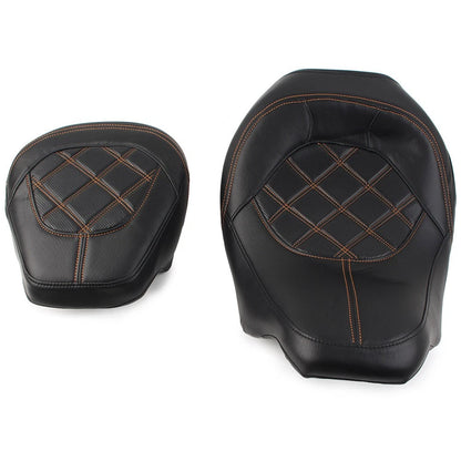 Suture Driver Passenger Seat for Harley Touring Road Glide (2009–2022) Orange